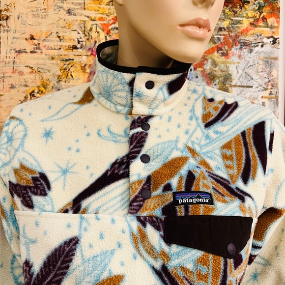 PATAGONIA SYNCHILLA Sweater Pullover Unisex Size M Snaps Closure Long Sleeves - Picture 6 of 15